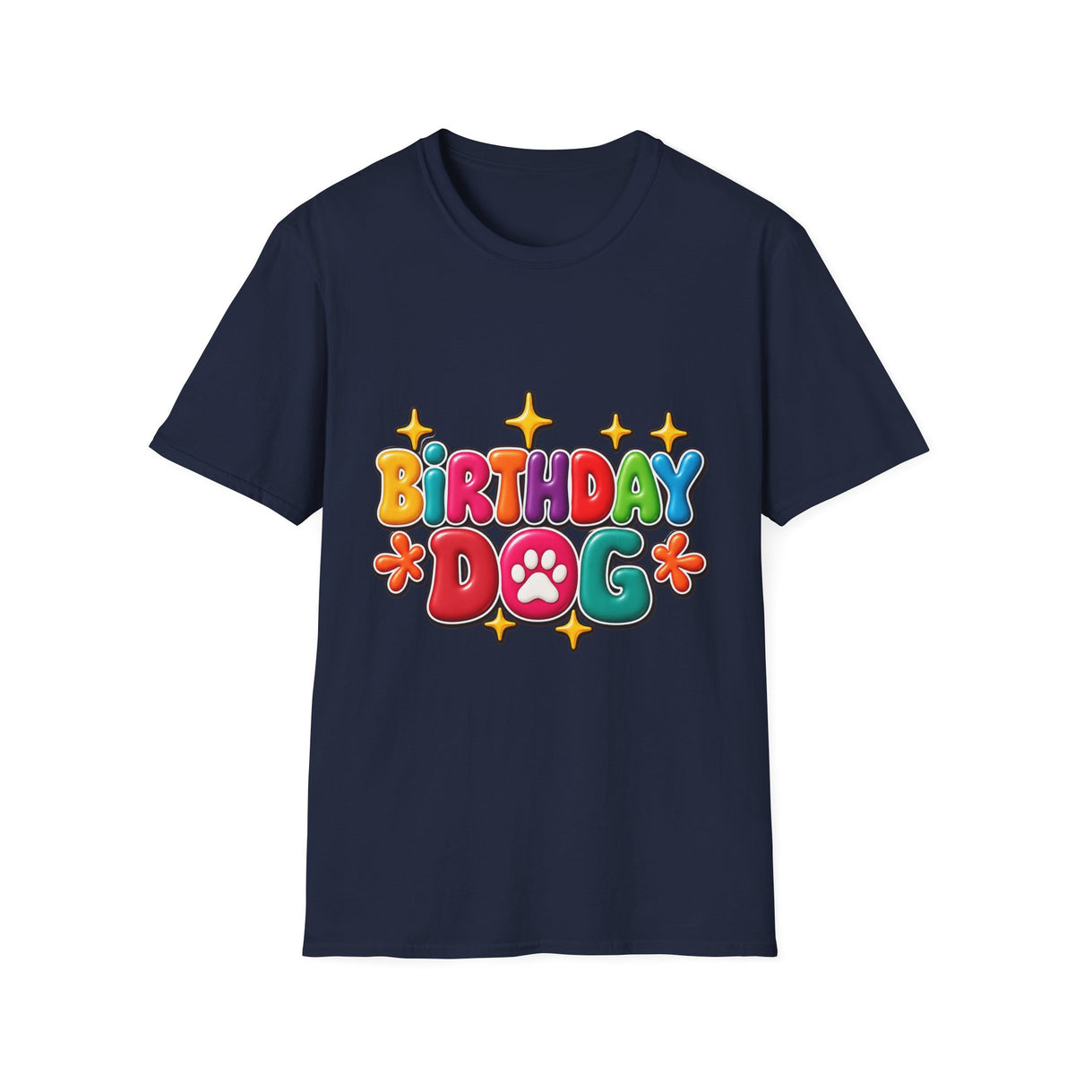 Birthday Dog T-Shirt Paw Print Birthday Tee