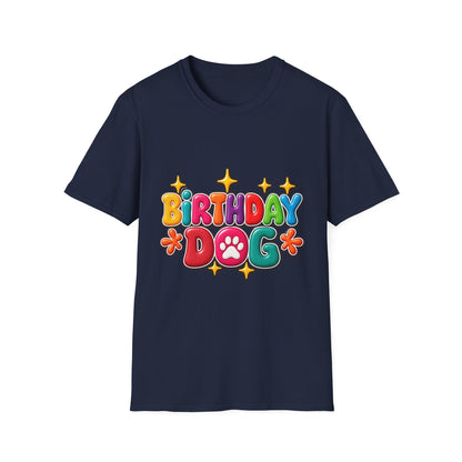 Birthday Dog T-Shirt Paw Print Birthday Tee