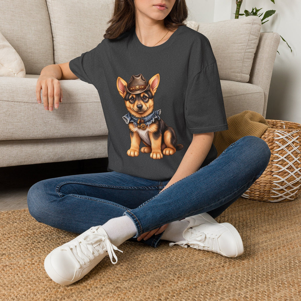Corgi Cowboy T-Shirt Cute Western Dog Tee