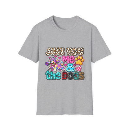 Just Feed Me & the Dogs T-Shirt — Cute Colorful Pet Lover Graphic Tee