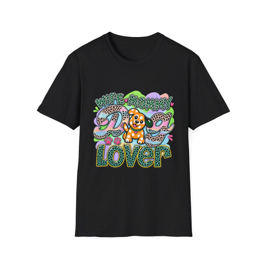 Dog Lover T-Shirt — "Wife Mommy Dog Lover" Cute Puppy Graphic Tee