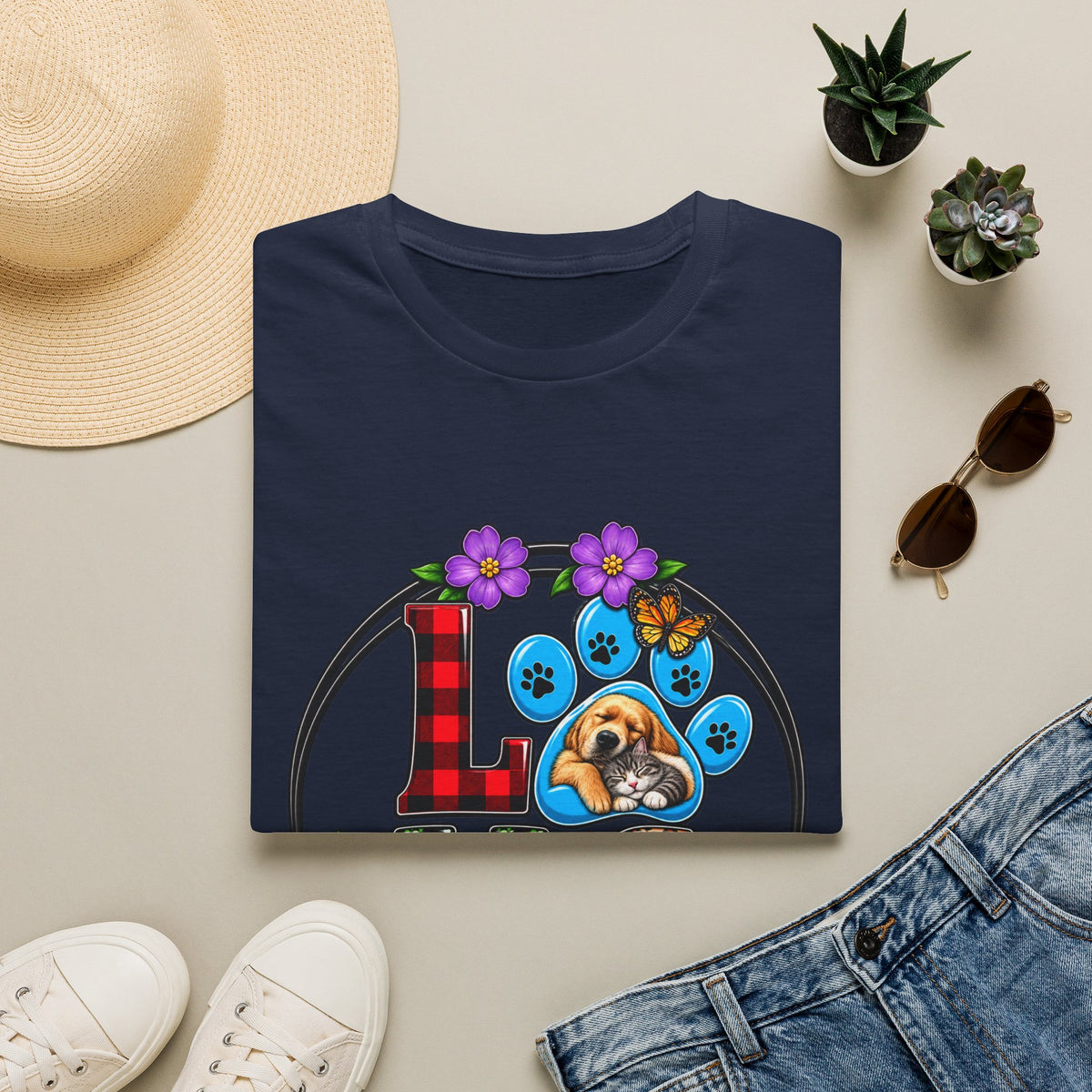 Love Paw Print Dog T-Shirt
