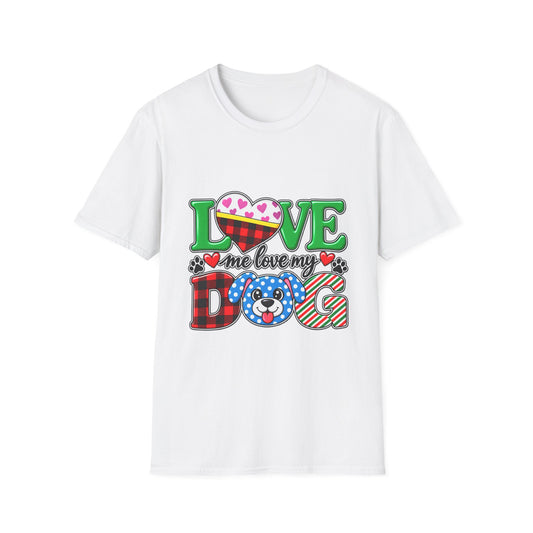 Love Me Love My Dog T-Shirt — Buffalo Plaid & Heart
