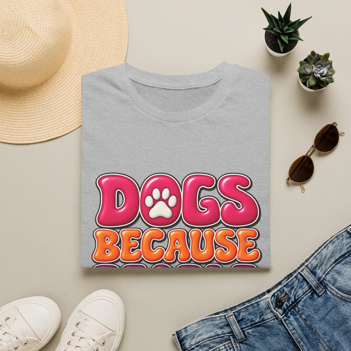 Dogs Because People Suck' Retro Paw Graphic Tee