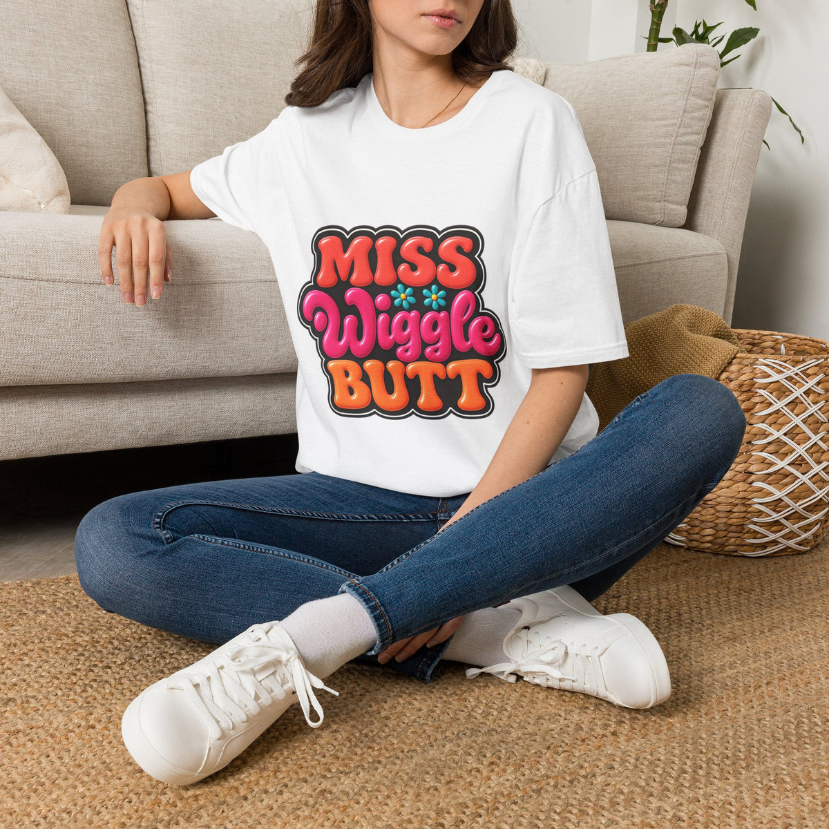 Miss Wiggle Butt Retro Graphic T-Shirt