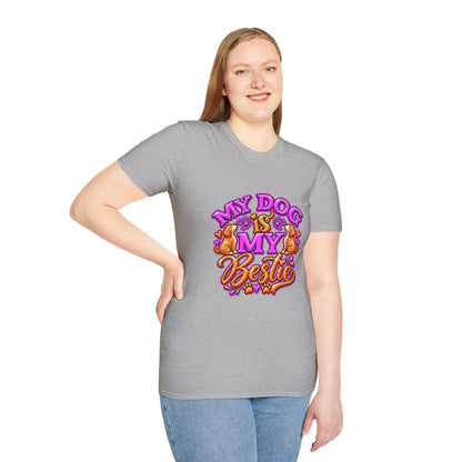 Dog Is My Bestie T-Shirt — Cute Paw Print Pet Lover Tee