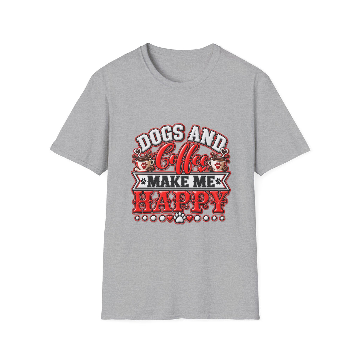 Dogs and Coffee Make Me Happy T-Shirt