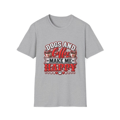 Dogs and Coffee Make Me Happy T-Shirt