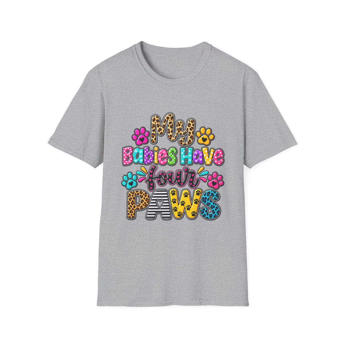 Babies Have Your Paws Cute Leopard Paw Print Graphic Tee
