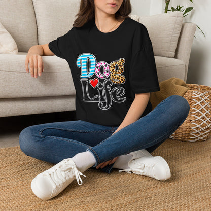 Dog Life T‑Shirt — Colorful Patterned Pet Lover Tee
