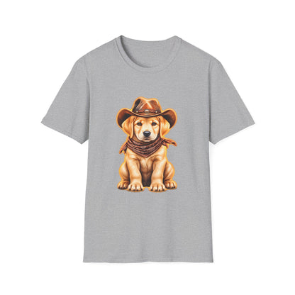 Cute Labrador Wearing Cowboy Hat & Bandana
