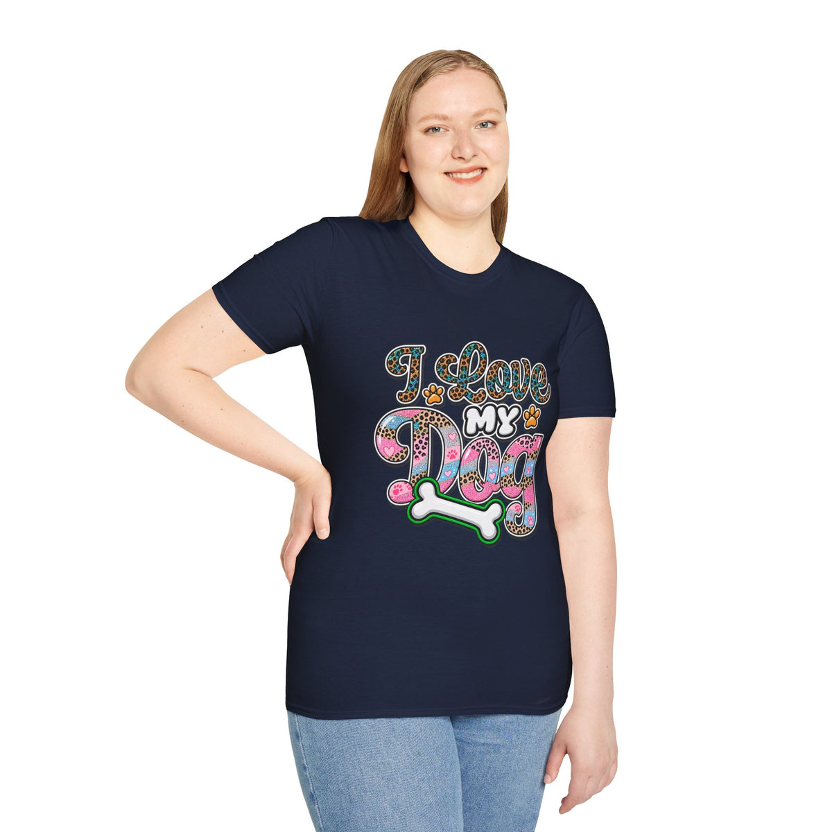 I Love My Dog T-Shirt — Colorful Paw