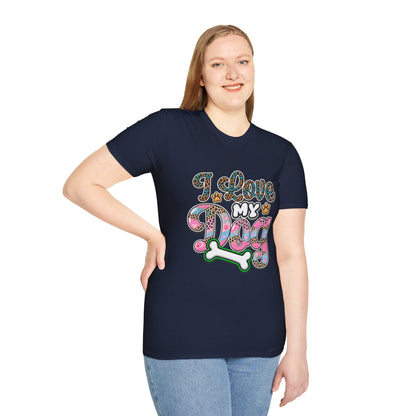 I Love My Dog T-Shirt — Colorful Paw