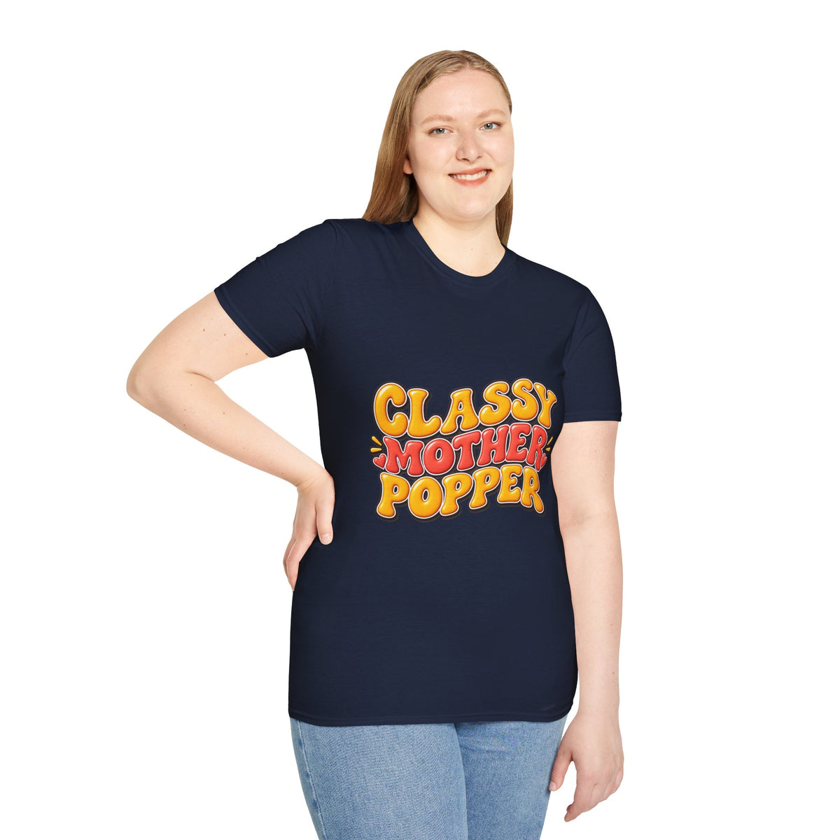 Classy Motherpopper Retro Graphic T‑Shirt