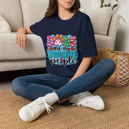 Dogs Are My Favorite People T-Shirt Paw Print Graphic