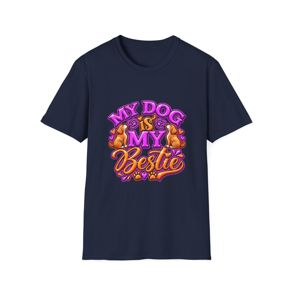 Dog Is My Bestie T-Shirt — Cute Paw Print Pet Lover Tee