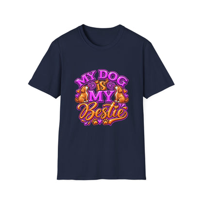 Dog Is My Bestie T-Shirt — Cute Paw Print Pet Lover Tee