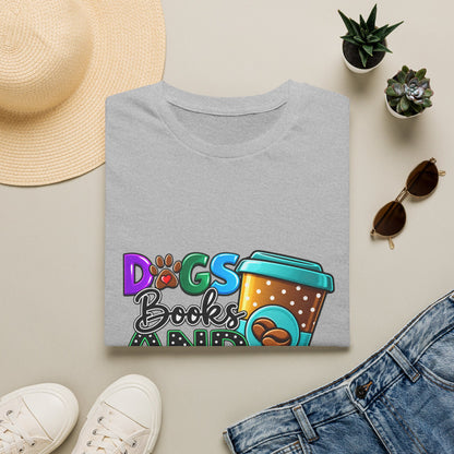 Dogs Books and Coffee T-Shirt