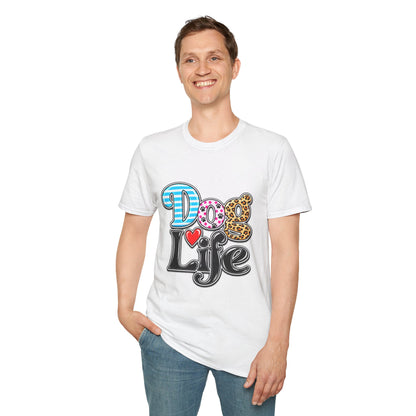 Dog Life T‑Shirt — Colorful Patterned Pet Lover Tee