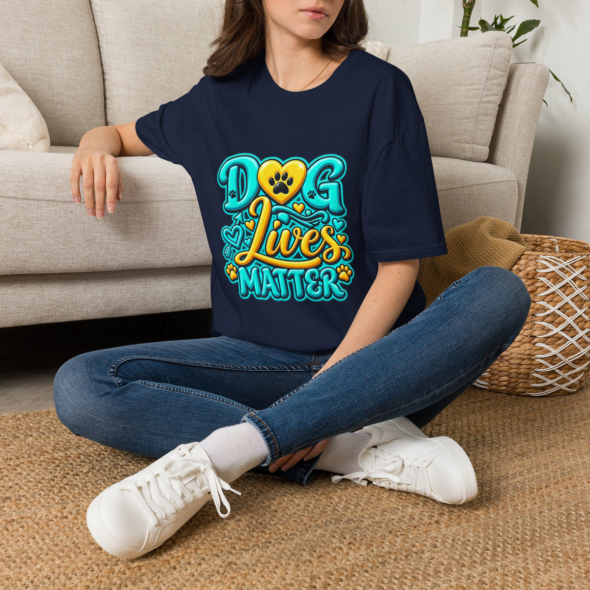 Dog Lives Matter T-Shirt – Cute Paw Heart Pet Rescue Tee