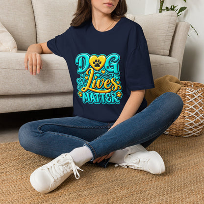 Dog Lives Matter T-Shirt – Cute Paw Heart Pet Rescue Tee