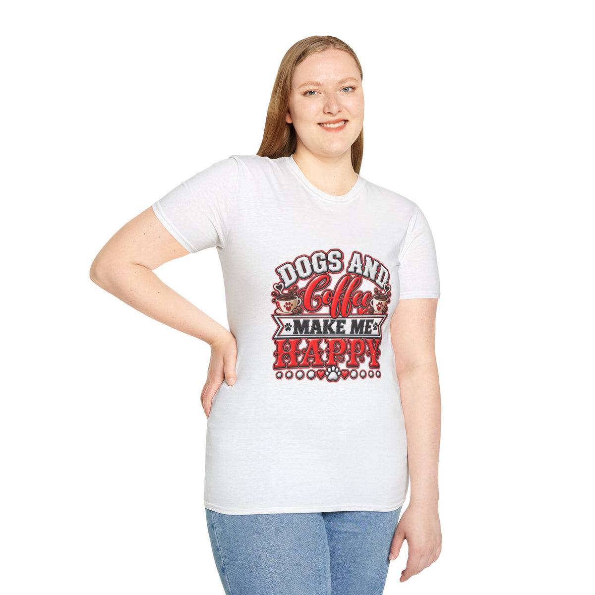 Dogs and Coffee Make Me Happy T-Shirt