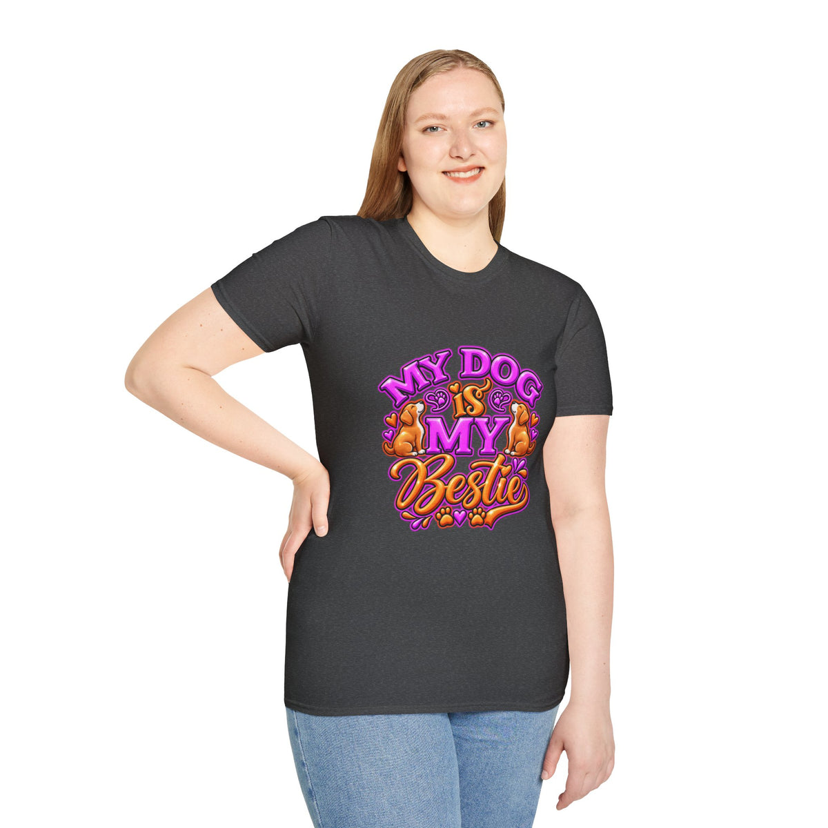 Dog Is My Bestie T-Shirt — Cute Paw Print Pet Lover Tee