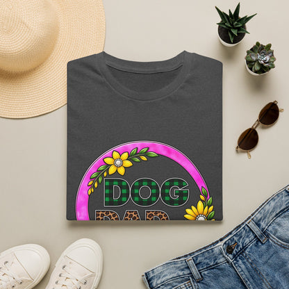 Dog Dad T‑Shirt — Floral Plaid Pet Lover Tee
