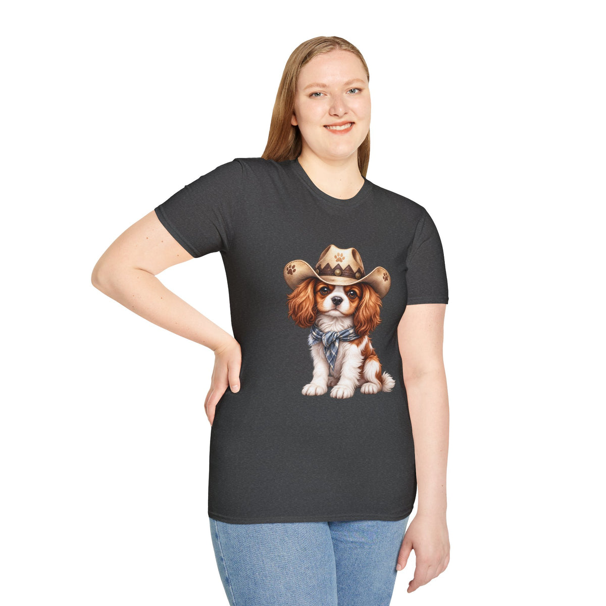 Cavalier King Charles Cowboy Dog T-Shirt