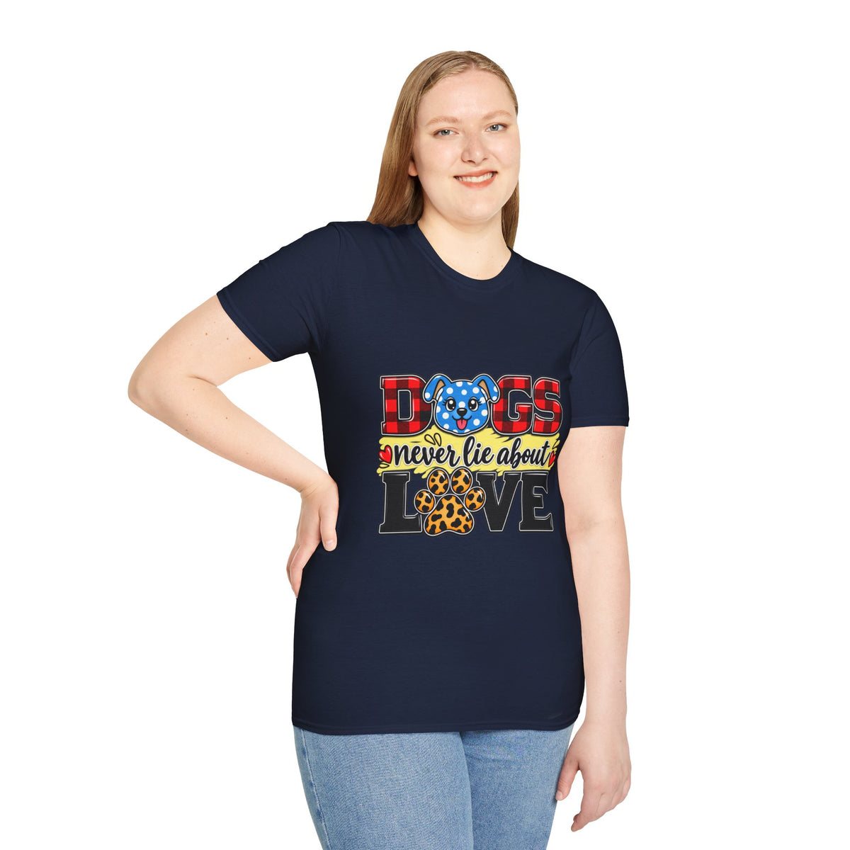 Dog Lover T-Shirt — "Dogs Never Lie About Love"