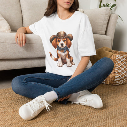 Beagle Cowboy T-Shirt — Cute Western Puppy Tee