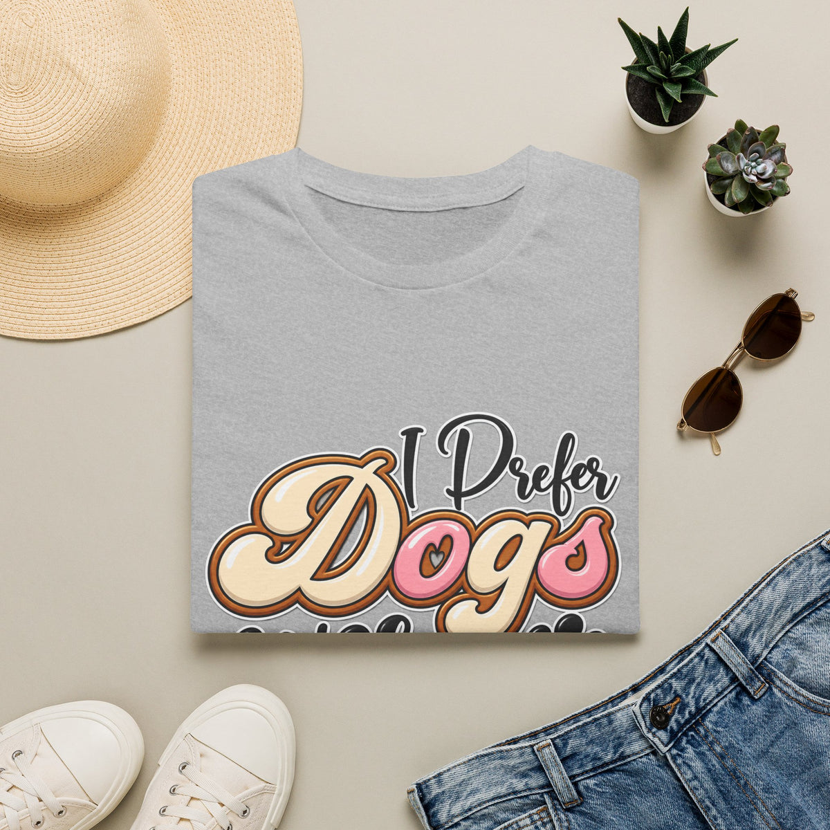 I Prefer Dogs Over People T-Shirt — Cute Paw Print Dog Lover Tee