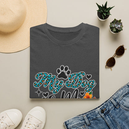 Dog Mom T-Shirt — "My Dog is My Doorbell" Floral Paw Tee