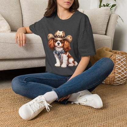 Cavalier King Charles Cowboy Dog T-Shirt