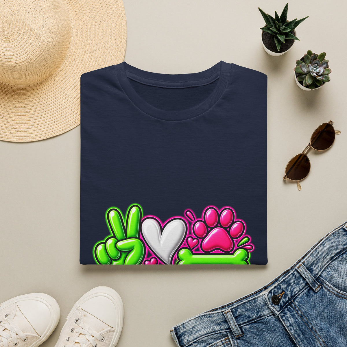 Rescue Vibes T-Shirt — Peace Love Rescue Graphic Tee