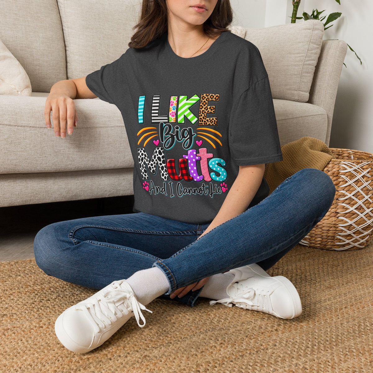 I Like Big Mutts T-Shirt – Colorful Dog Lover Tee