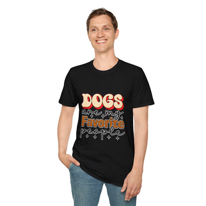 Dogs Are My Favorite People T-Shirt — Retro Pet Lover Tee