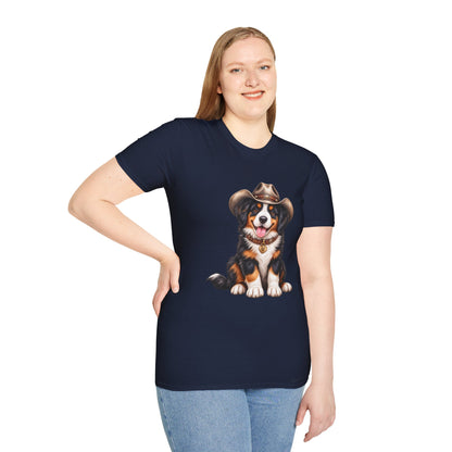 Cowboy Bernese Mountain Dog T-Shirt