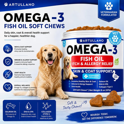 Omega Canine Fish Oil Skin & Coat Chews