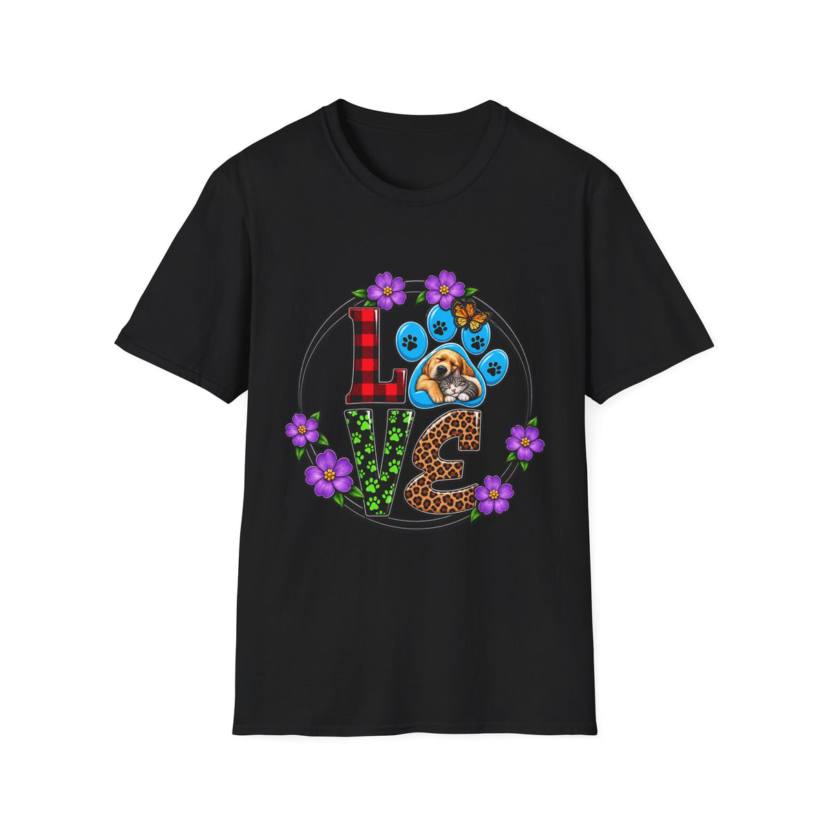 Love Paw Print Dog T-Shirt
