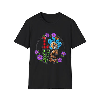 Love Paw Print Dog T-Shirt