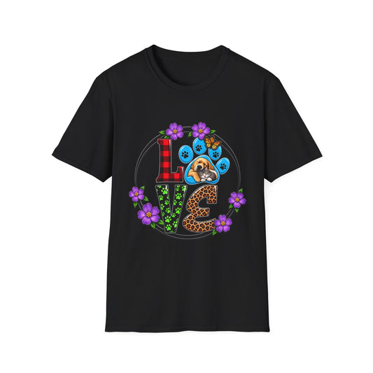 Love Paw Print Dog T-Shirt