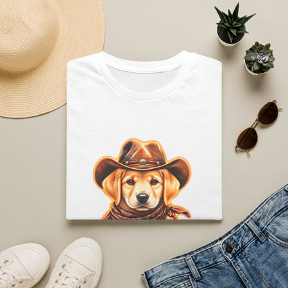 Cute Labrador Wearing Cowboy Hat & Bandana