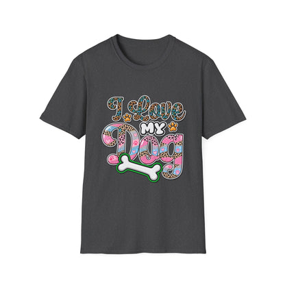 I Love My Dog T-Shirt — Colorful Paw