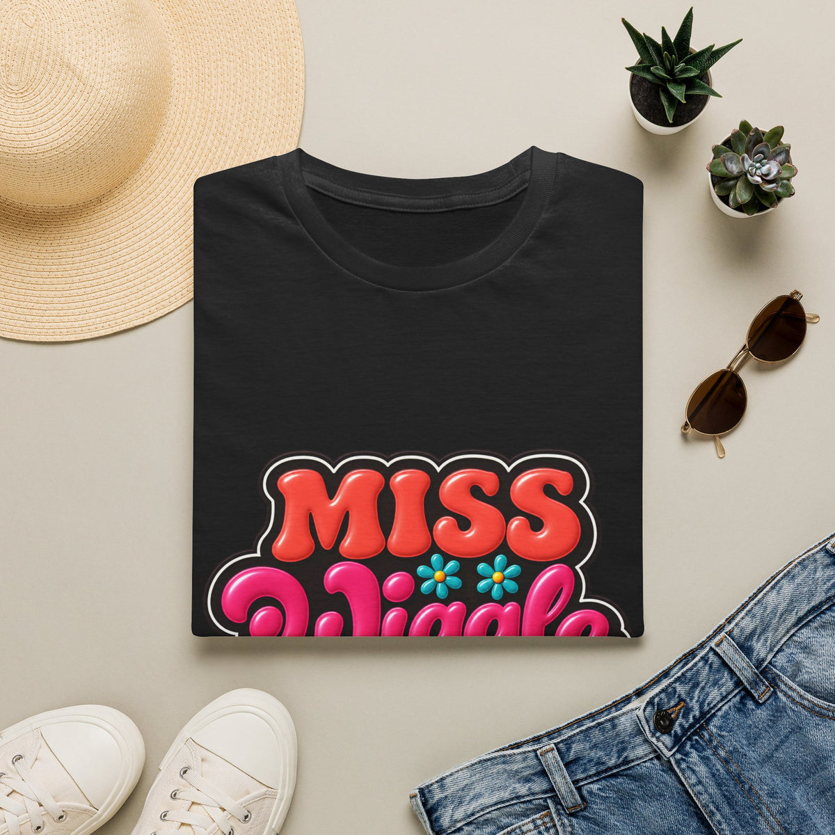 Miss Wiggle Butt Retro Graphic T-Shirt