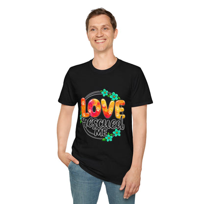 LOVE Rescued Me T-Shirt — Pet Rescue Adoption Tee
