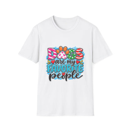 Dogs Are My Favorite People T-Shirt Paw Print Graphic