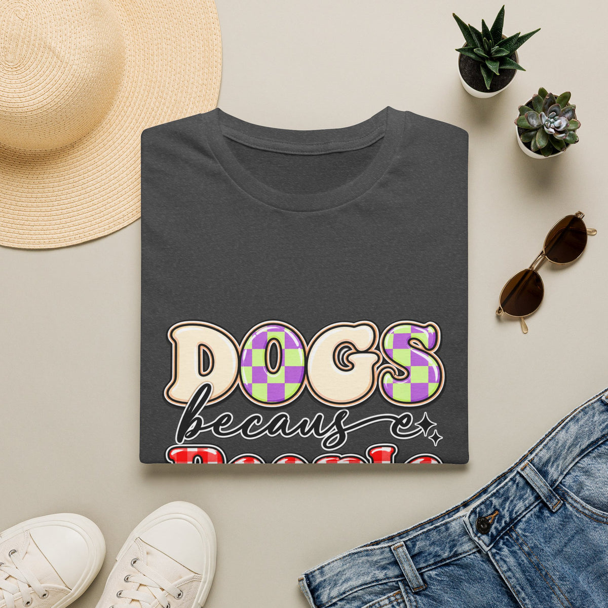 Dogs Because People Suck Funny Dog Lover T-Shirt