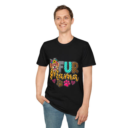 Fur Mama Leopard Dog Paw Graphic T-Shirt