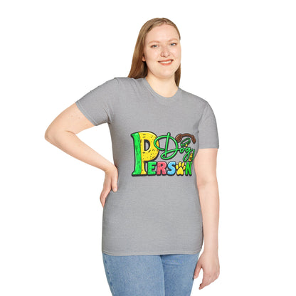 Dog Person T‑Shirt – Cute Paw Print Graphic Tee for Dog Lovers